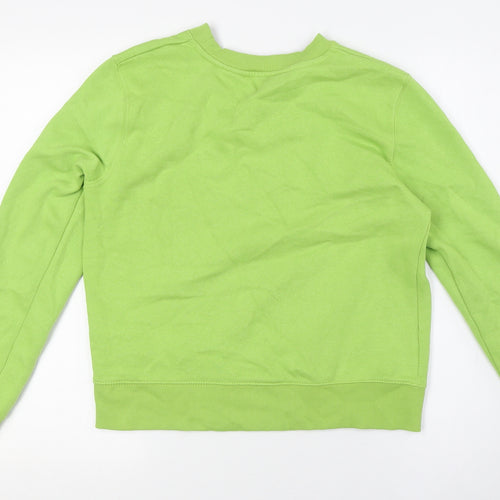 Zara Womens Green Polyester Pullover Sweatshirt Size S - If Fridays Had a Face I Would Kiss It