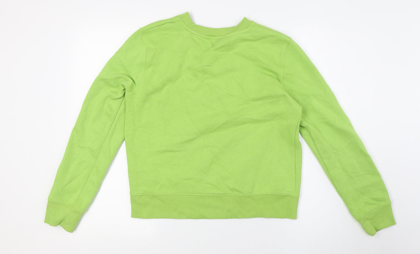 Zara Womens Green Polyester Pullover Sweatshirt Size S - If Fridays Had a Face I Would Kiss It