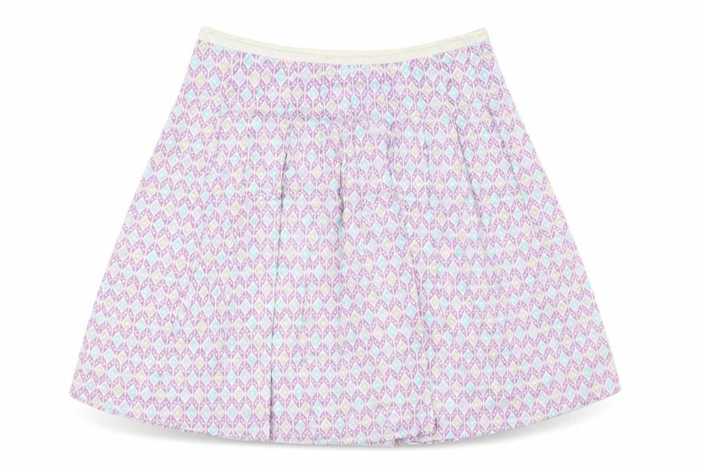 Marks and Spencer Womens Multicoloured Cotton A-Line Skirt Size 14 Zip