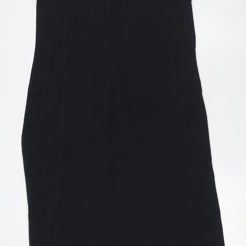 Lands' End Womens Black Nylon A-Line Size 6 Round Neck - Size 6-8