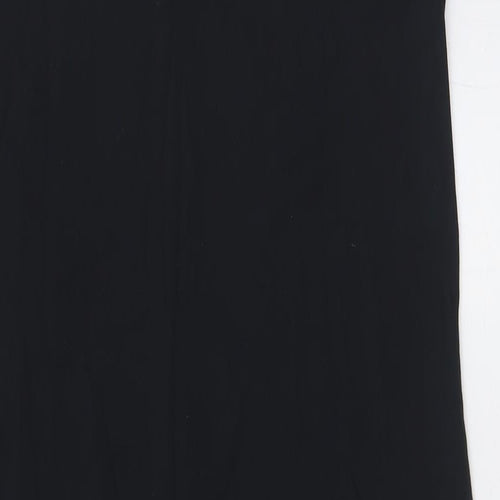 Lands' End Womens Black Nylon A-Line Size 6 Round Neck - Size 6-8
