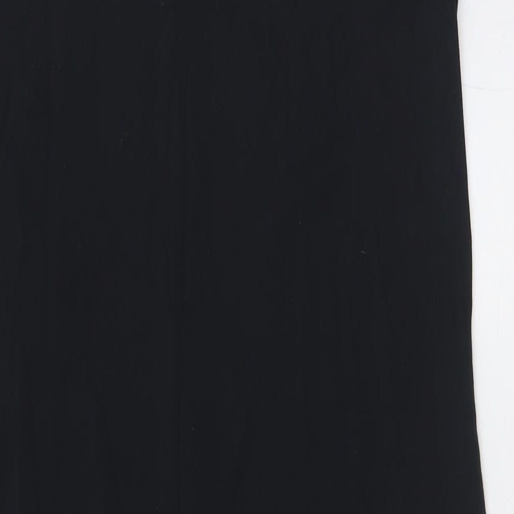 Lands' End Womens Black Nylon A-Line Size 6 Round Neck - Size 6-8