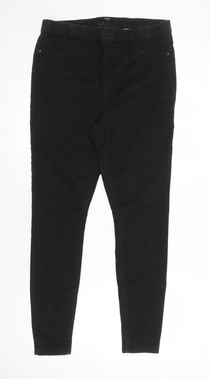 Matalan Womens Black Cotton Jegging Jeans Size 16 L27 in Regular