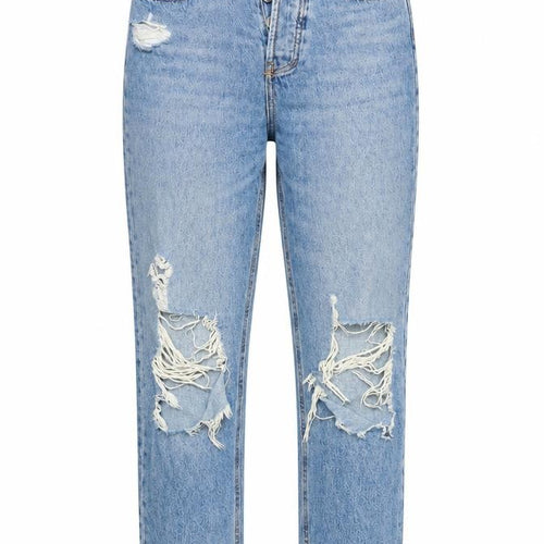 Stradivarius Womens Blue Cotton Mom Jeans Size 8 L25 in Relaxed