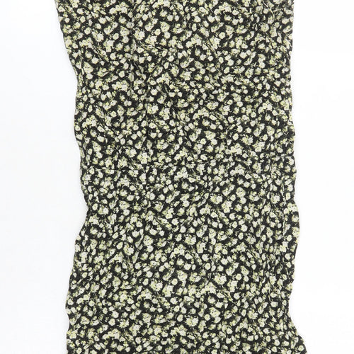 H&M Womens Multicoloured Floral Viscose Shift Size 6 Boat Neck