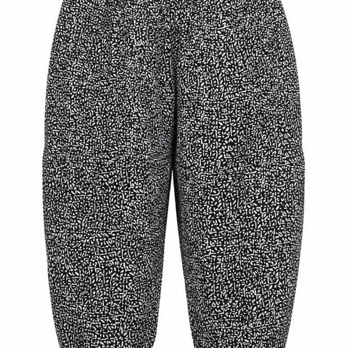 M&S Womens Multicoloured Geometric Viscose Bloomer Trousers Size XL L22 in Regular - Elasticated Waist