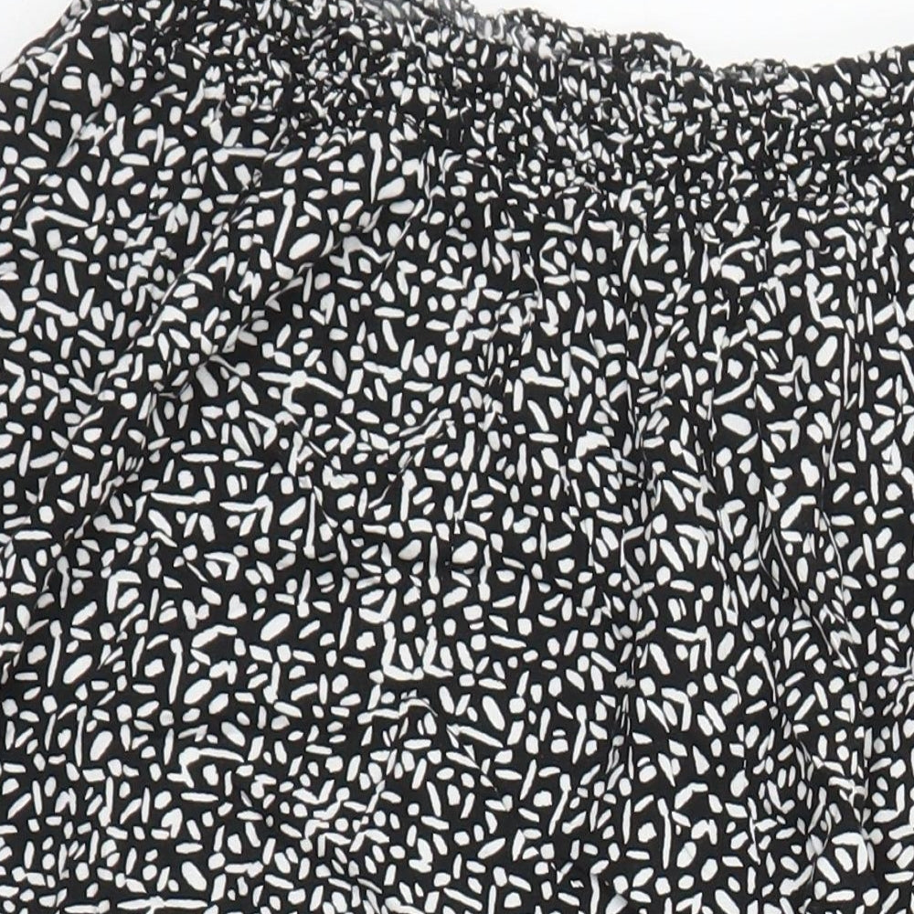 M&S Womens Multicoloured Geometric Viscose Bloomer Trousers Size XL L22 in Regular - Elasticated Waist