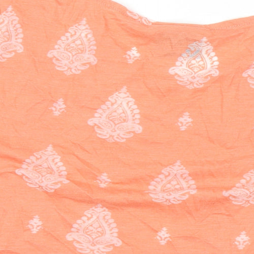NEXT Womens Multicoloured Geometric Cotton Jersey T-Shirt Size 12 Boat Neck