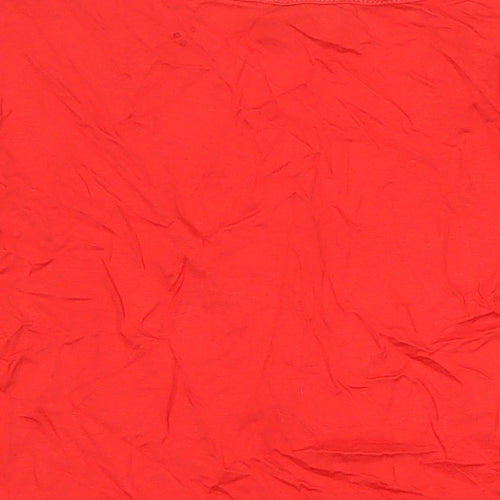 Klass Womens Red Viscose Tunic T-Shirt Size XL V-Neck - Lace Trims