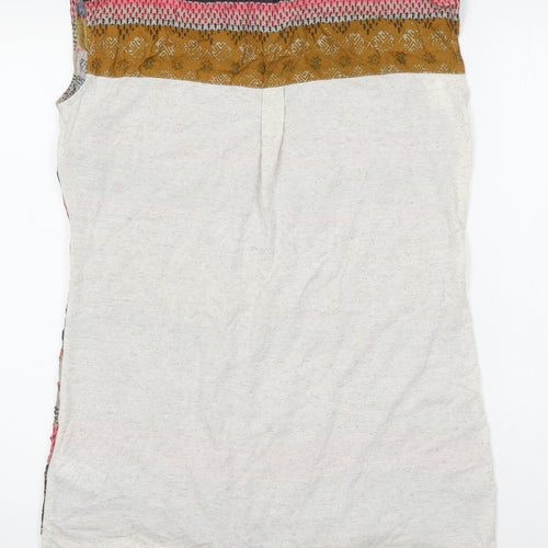 NEXT Womens Multicoloured Geometric Viscose Tunic Tank Size 14 Boat Neck