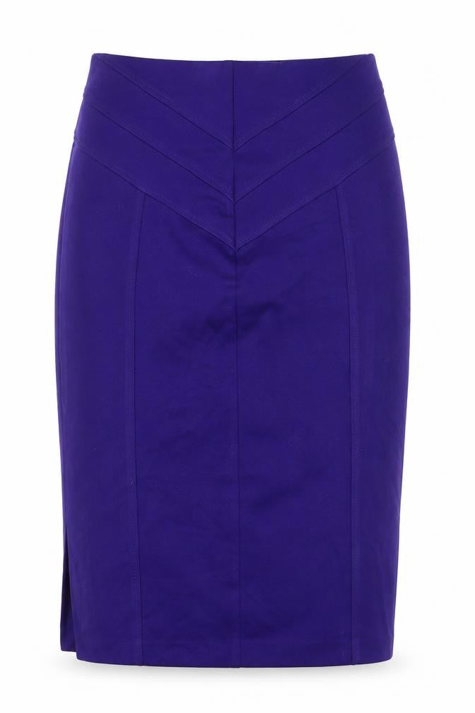 Marks and Spencer Womens Purple Herringbone Polyester Straight & Pencil Skirt Size 12