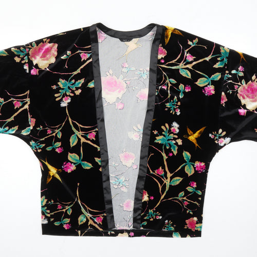 M&Co Womens Multicoloured Floral Polyester Kimono Blouse Size 12 V-Neck