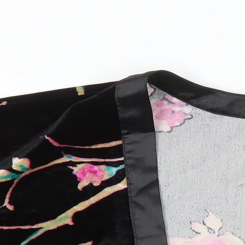 M&Co Womens Multicoloured Floral Polyester Kimono Blouse Size 12 V-Neck
