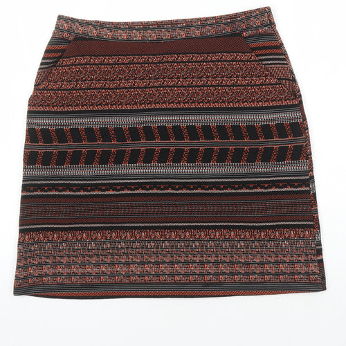 NEXT Womens Multicoloured Geometric Polyester A-Line Skirt Size 12