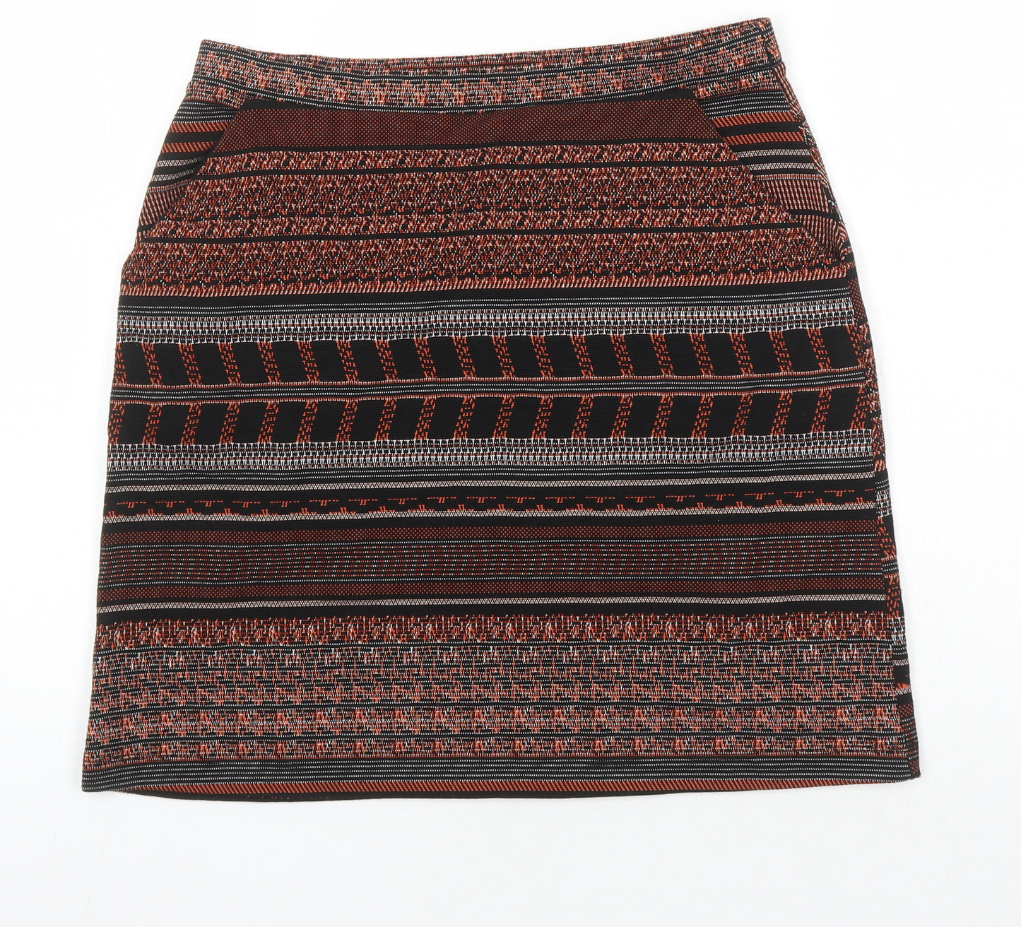 NEXT Womens Multicoloured Geometric Polyester A-Line Skirt Size 12