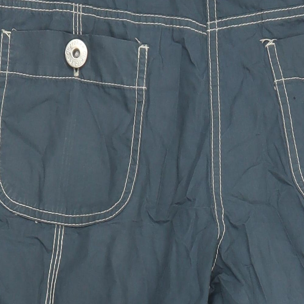 Cherokee Womens Blue Cotton Cropped Trousers Size 10 Regular