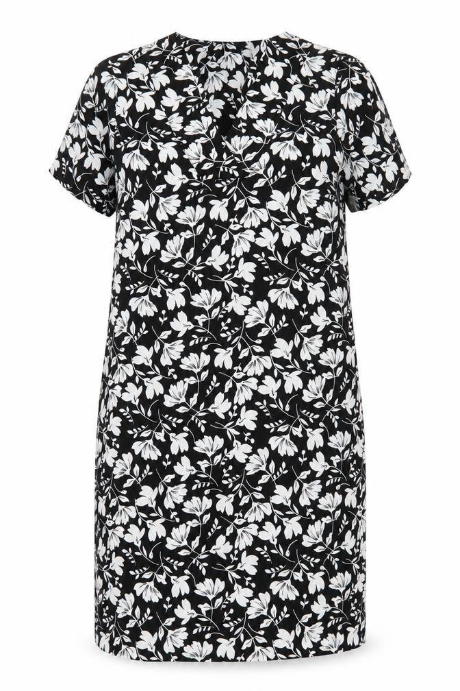 Front view of Marks & Spencer women’s multicoloured floral polyester shift, size UK 8, sweetheart