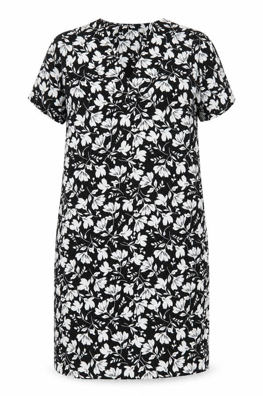 Front view of Marks & Spencer women’s multicoloured floral polyester shift, size UK 8, sweetheart