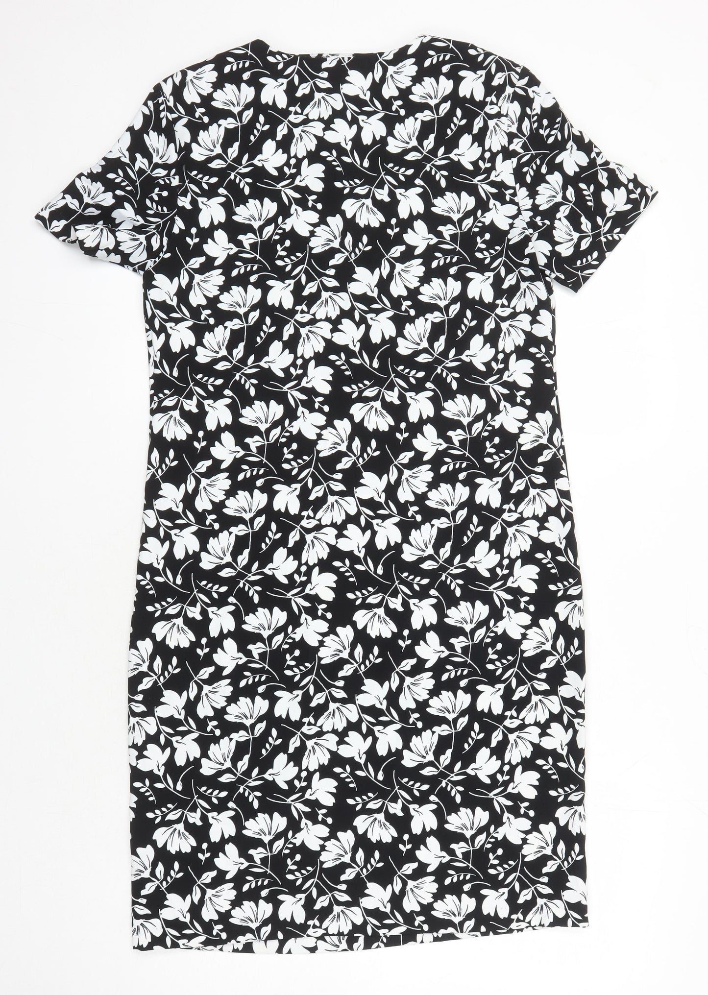 M&S Womens Multicoloured Floral Polyester Shift Size 8 Sweetheart