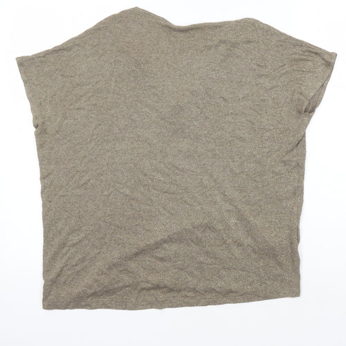 MNG Womens Gold Viscose Basic Tank Size M V-Neck