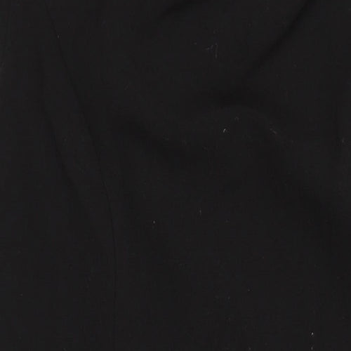 M&S Womens Black Polyester Shift Size 16 Boat Neck