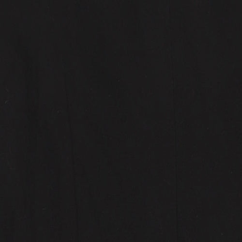 M&S Womens Black Polyester Shift Size 16 Boat Neck