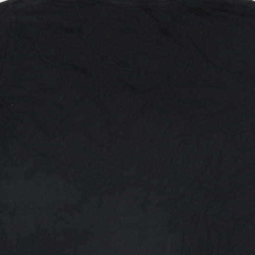 New Look Womens Black Cotton Basic T-Shirt Size 10 Round Neck