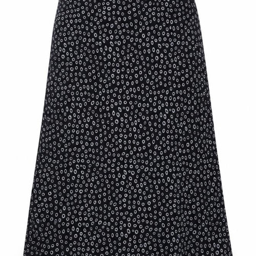 BM Collection Womens Black Geometric Viscose Flare Skirt Size 14