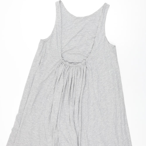 H&M Womens Grey Polyester Shift Size 8 Round Neck Pullover