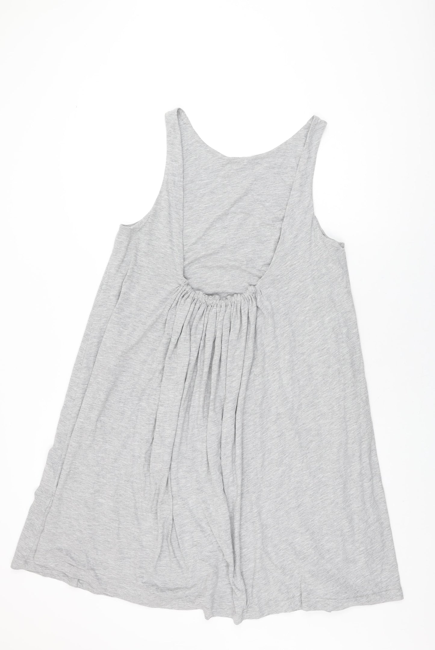 H&M Womens Grey Polyester Shift Size 8 Round Neck Pullover