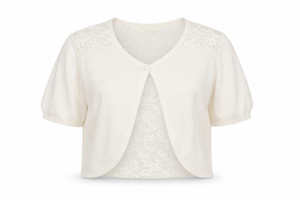 BHS Womens Ivory V-Neck Acrylic Cardigan Jumper Size 16