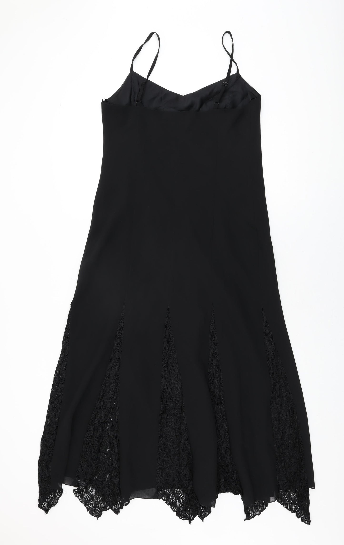 Roman Womens Black Polyester Shift Size 14 V-Neck Pullover