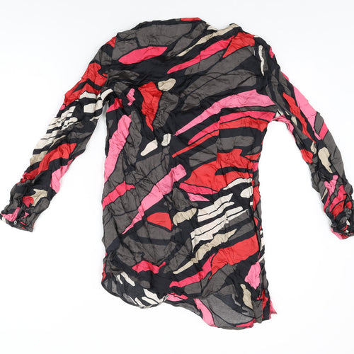Autograph Womens Multicoloured Geometric Viscose Basic T-Shirt Size 18 Round Neck