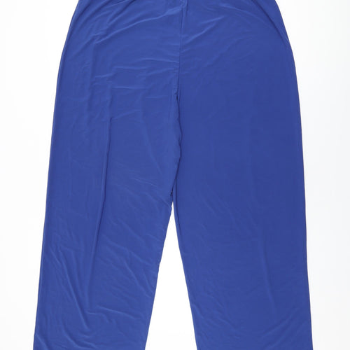 Afibel Womens Blue Polyester Trousers Size 22 L30 in Regular - Size 22-24