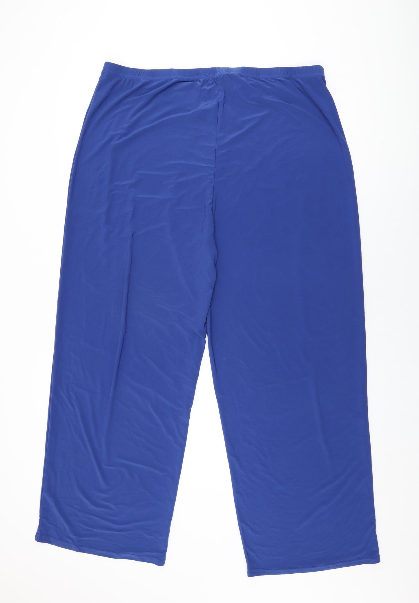 Afibel Womens Blue Polyester Trousers Size 22 L30 in Regular - Size 22-24