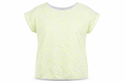 Front view of Principles women’s grey animal print polyester basic blouse, size UK 14, round neck