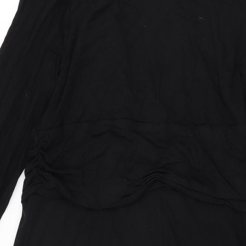 Look For The Stars Womens Black Viscose A-Line Size 16 V-Neck Pullover