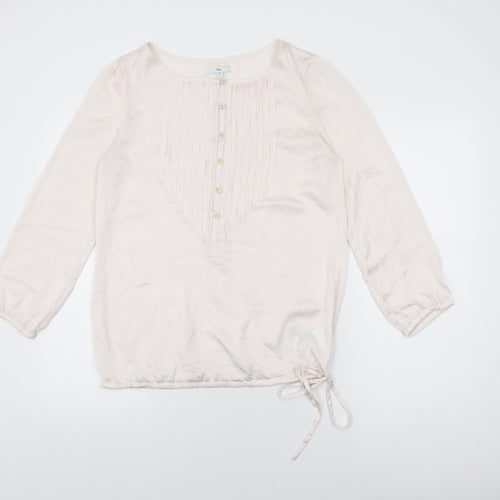 Gap Womens Pink Polyester Basic T-Shirt Size M Round Neck