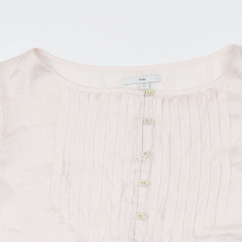 Gap Womens Pink Polyester Basic T-Shirt Size M Round Neck