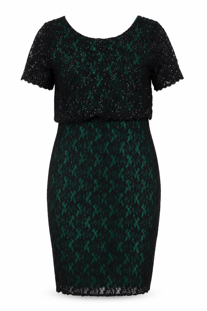 M&Cp Womens Black Floral Cotton Bodycon Size 14 Round Neck Zip