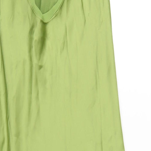 Zara Womens Green Polyester Maxi Size XS Square Neck Zip