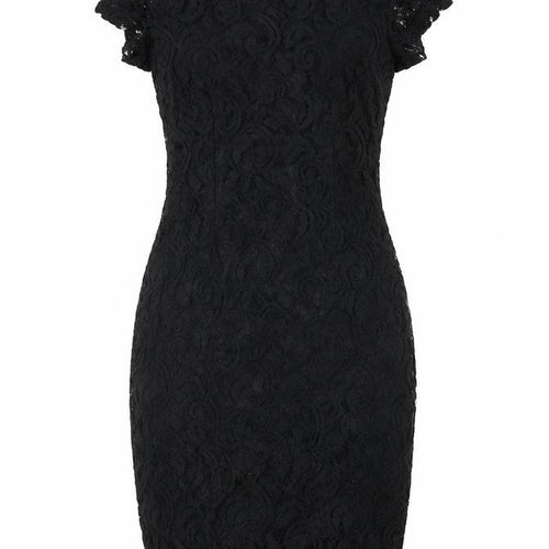 Roman Womens Black Cotton Bodycon Size 12 Round Neck Zip