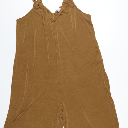 JD Williams Womens Brown Polyester Romper One-Piece Size 24 L12 in Pullover