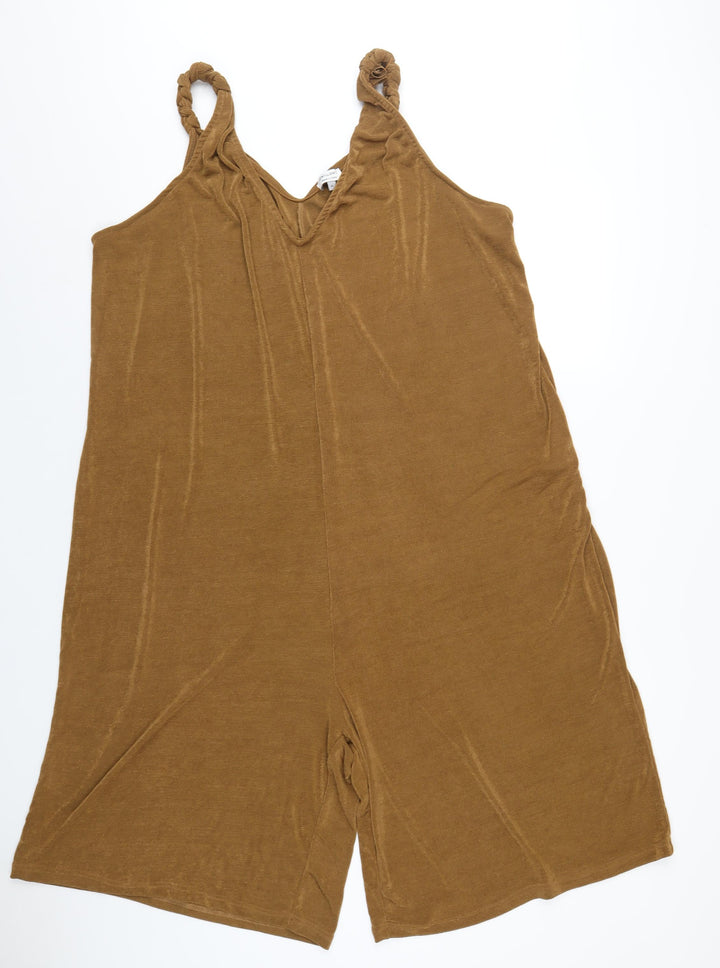 JD Williams Womens Brown Polyester Romper One-Piece Size 24 L12 in Pullover