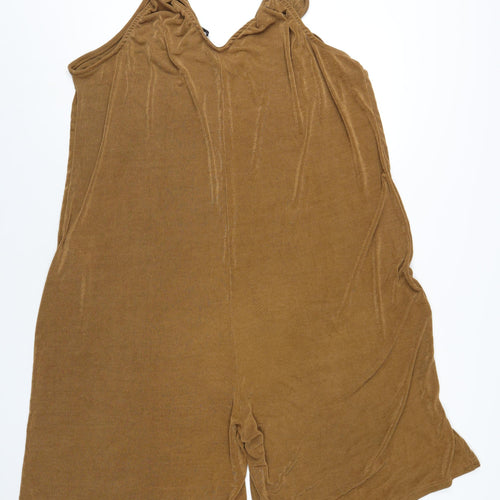 JD Williams Womens Brown Polyester Romper One-Piece Size 24 L12 in Pullover