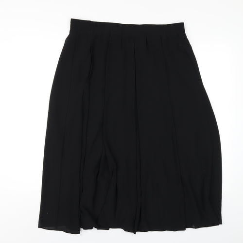 Hush Womens Black Polyester A-Line Skirt Size 16