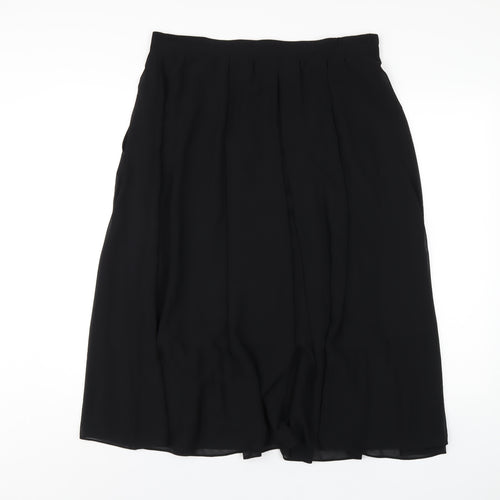 Hush Womens Black Polyester A-Line Skirt Size 16