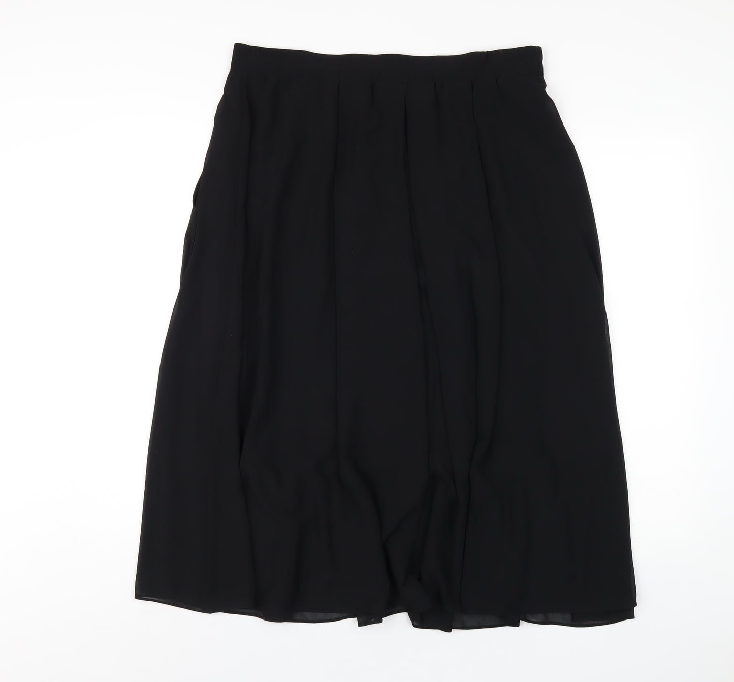 Hush Womens Black Polyester A-Line Skirt Size 16