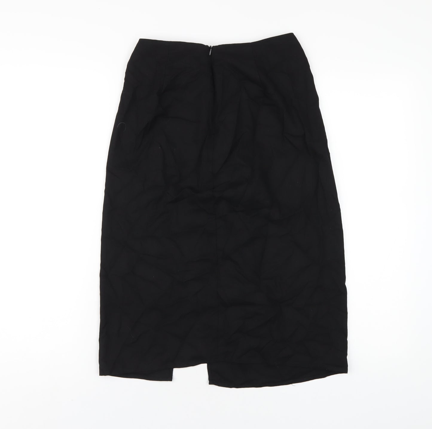 South Beach Womens Black Polyester A-Line Skirt Size 10 Zip