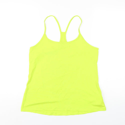 GOODMOVE Womens Green Polyester Camisole T-Shirt Size 16 Scoop Neck Pullover